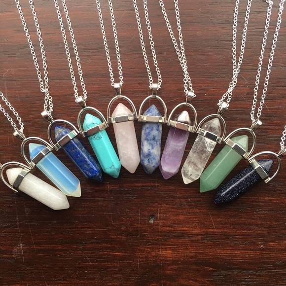 Jewelry - 2 for $20 crystal stone pendant necklaces